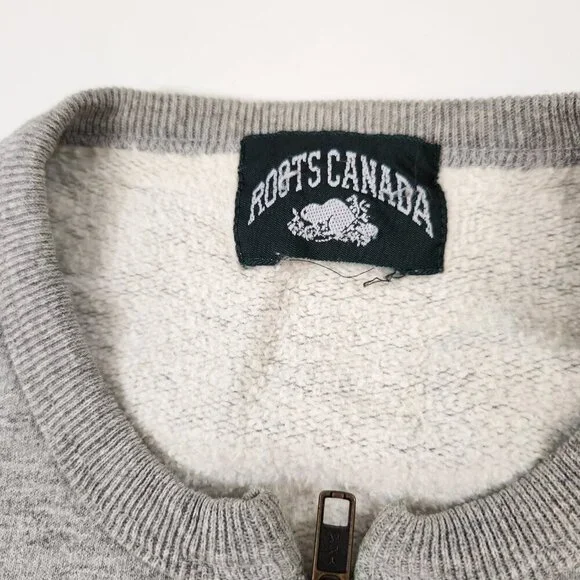 Roots Athletic Mens 1/4 Zip Sweatshirt Heathered Gray - Picture 7 of 11